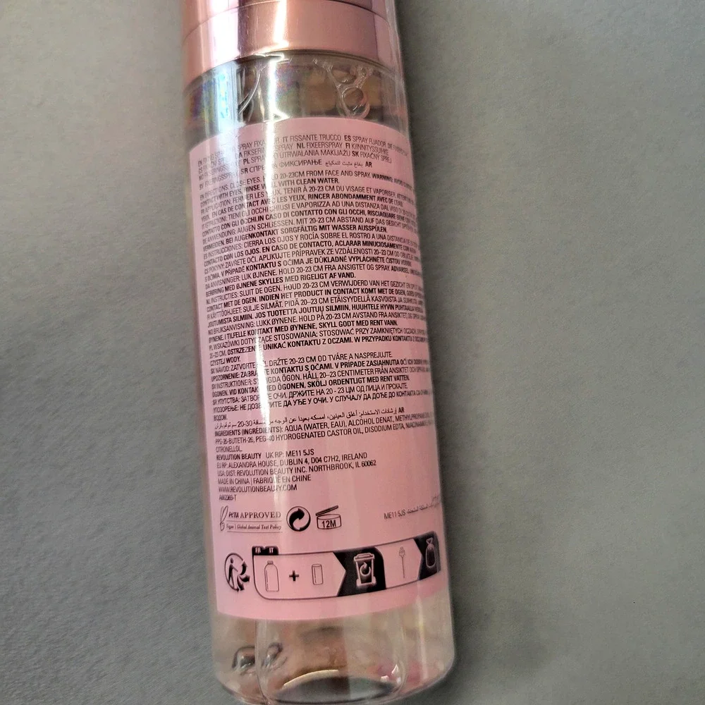 Revolution Energy Fix Rose Quartz Fixing Spray 85ml 2.87oz Makeup Setting B5 B3